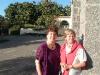 Cathy & Mary Jane outside the Monastery of the Passionist fathers on Monte Fogliano.